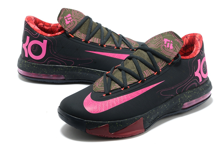 Nike Kevin Durant 6 Low Black Pink - Click Image to Close