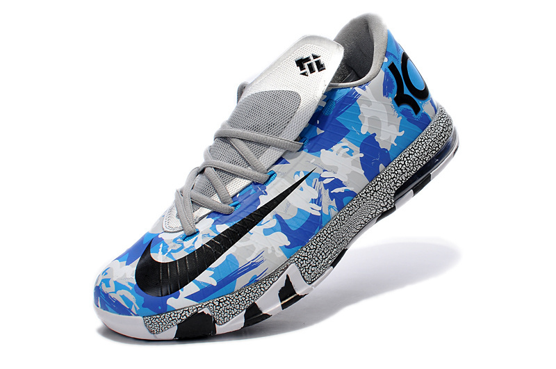 2014 Nike Kevin Durant 6 MVP Air Force Blue White Black Shoes - Click Image to Close