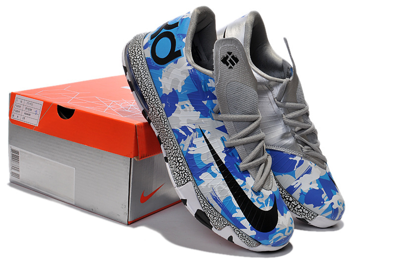 2014 Nike Kevin Durant 6 MVP Air Force Blue White Black Shoes - Click Image to Close