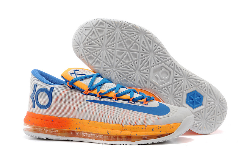 Nike Kevin Durant 6.5 White Blue Orange Shoes - Click Image to Close