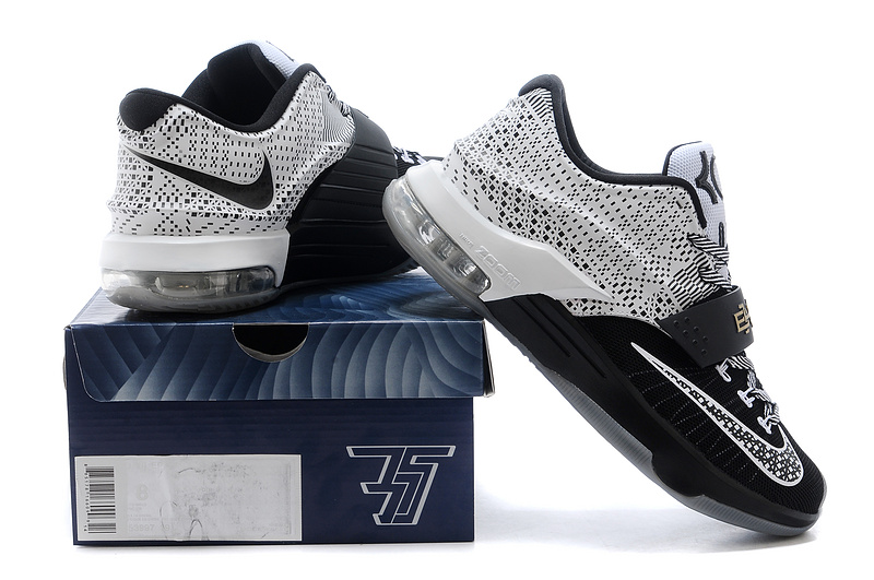 New Nike Kevin Durant 7 Black Grey Logo Shoes