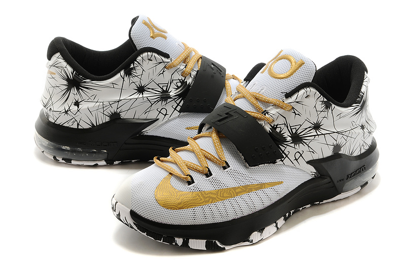 kd shoes white and gold