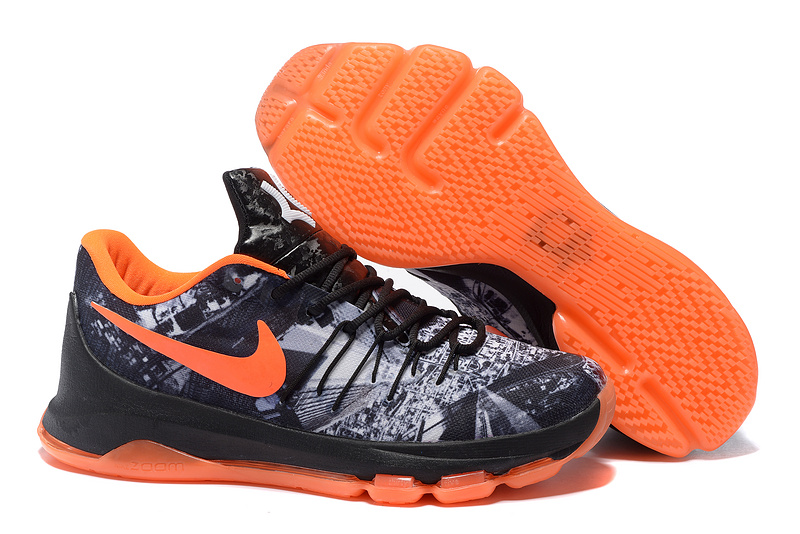 New Nike Kevin Durant 8 BHM Black Orange Shoes