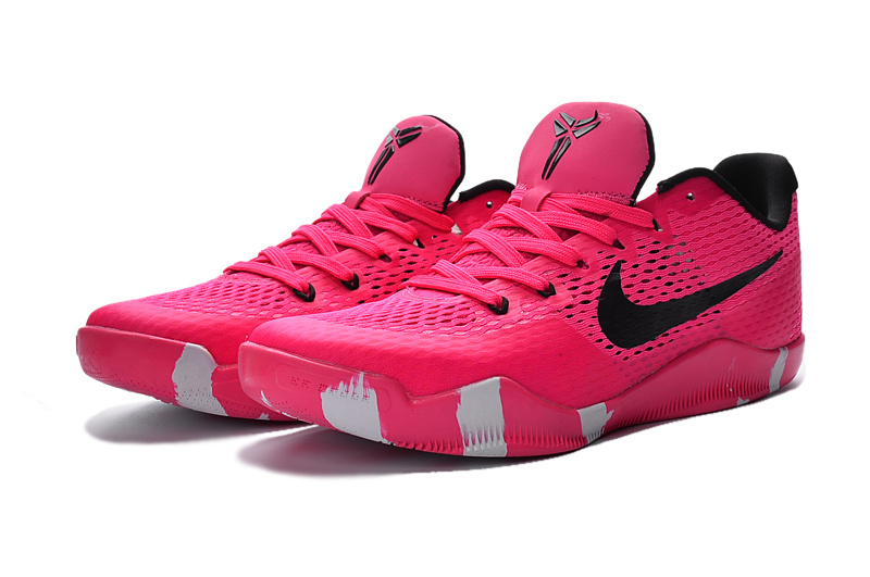 New Nike Kobe 11 EM Breast Cancer Red Black Shoes