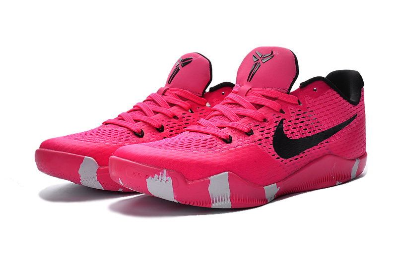 New Nike Kobe 11 EM Breast Cancer Red Black Shoes - Click Image to Close