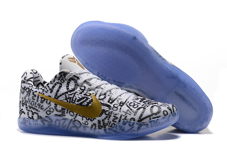 kobe bryant shoes white and gold