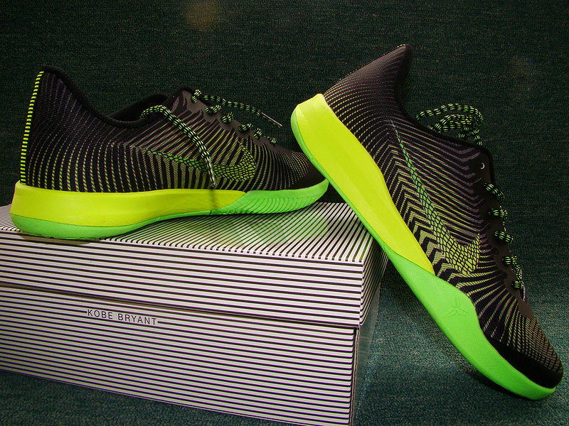 New Nike Kobe Bryant Mentality II Black Green Volt Shoes - Click Image to Close
