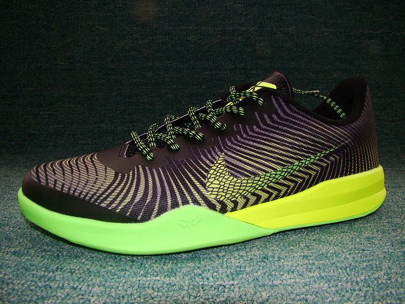 New Nike Kobe Bryant Mentality II Black Green Volt Shoes - Click Image to Close