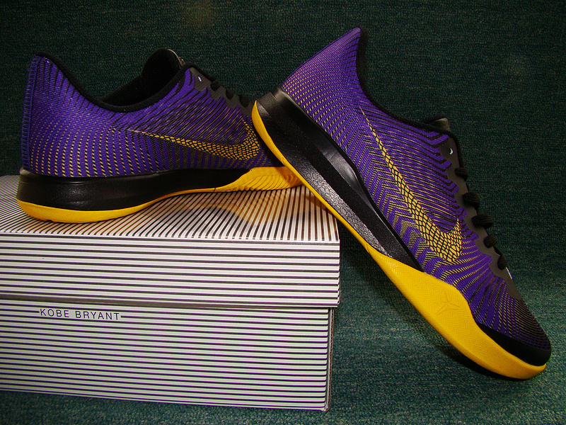 New Nike Kobe Bryant Mentality II Purple Yellow Black Shoes