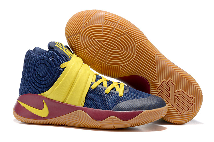 New Nike Kyrie 2 Deep Blue Yellow Shoes