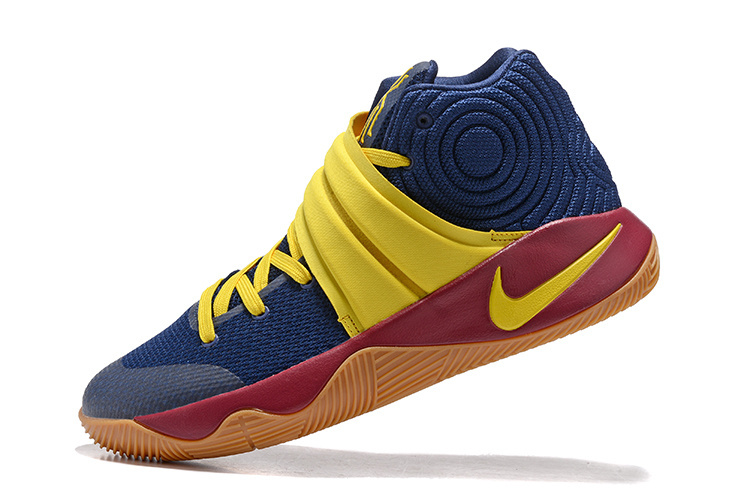 New Nike Kyrie 2 Deep Blue Yellow Shoes - Click Image to Close