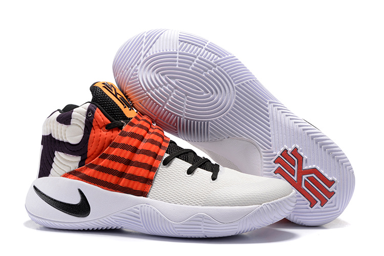 New Nike Kyrie 2 Perfect White Black Orange Yellow Shoes - Click Image to Close