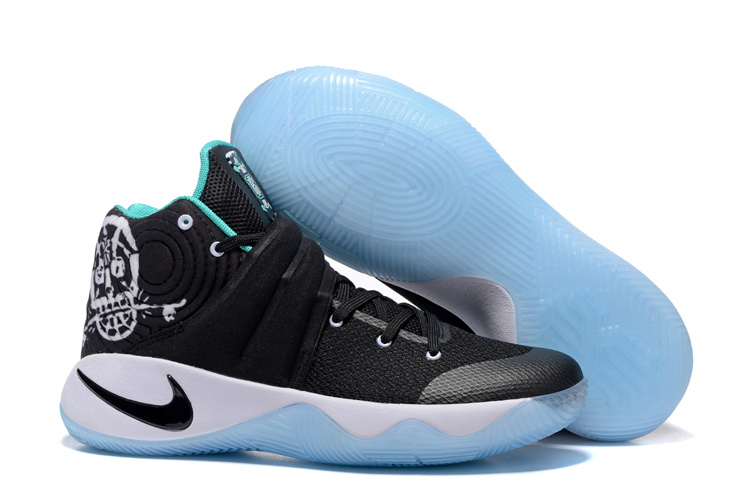 New Nike Kyrie 2 Skateboar Black White Light Blue Sole Shoes