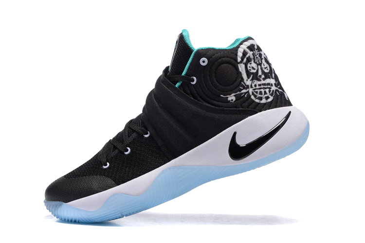 New Nike Kyrie 2 Skateboar Black White Light Blue Sole Shoes - Click Image to Close