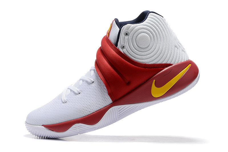 New Nike Kyrie 2 White Red Yellow Shoes - Click Image to Close
