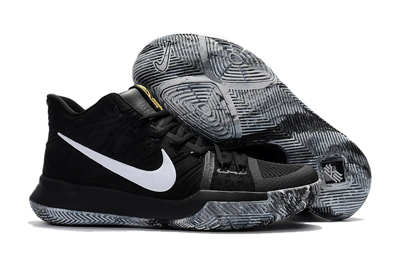 New Nike Kyrie 3 EP BHM Black Grey Gold Shoes - Click Image to Close