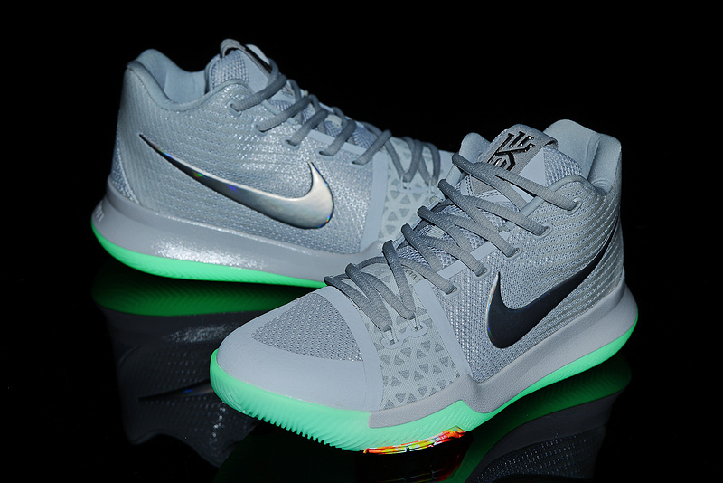 New Nike Kyrie 3 Grey Silver Shoes - Click Image to Close