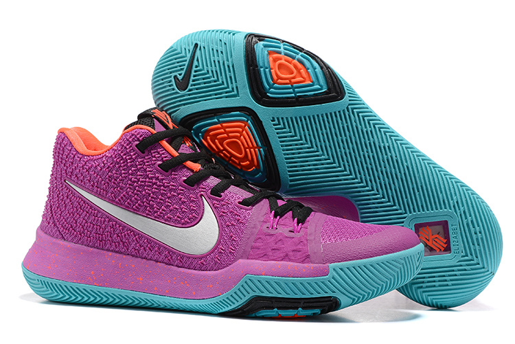 New Nike Kyrie 3 Purple Orange Jade Shoes