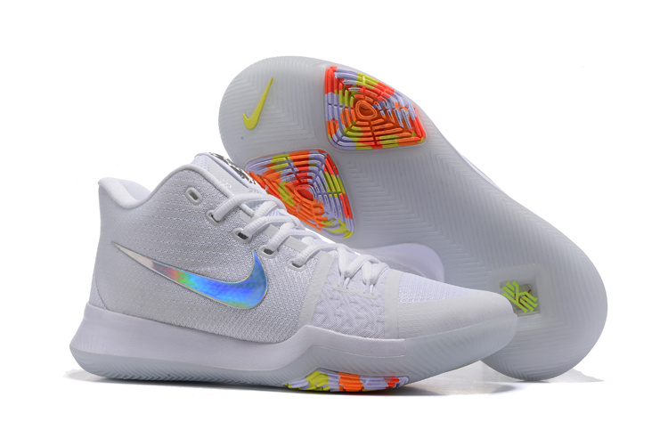 New Nike Kyrie 3 White Colorful Shoes - Click Image to Close