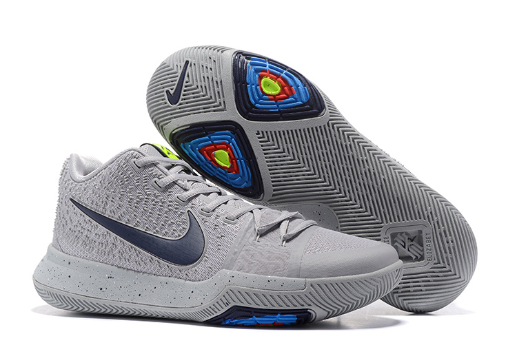 New Nike Kyrie 3 Wolf Grey Black Shoes - Click Image to Close