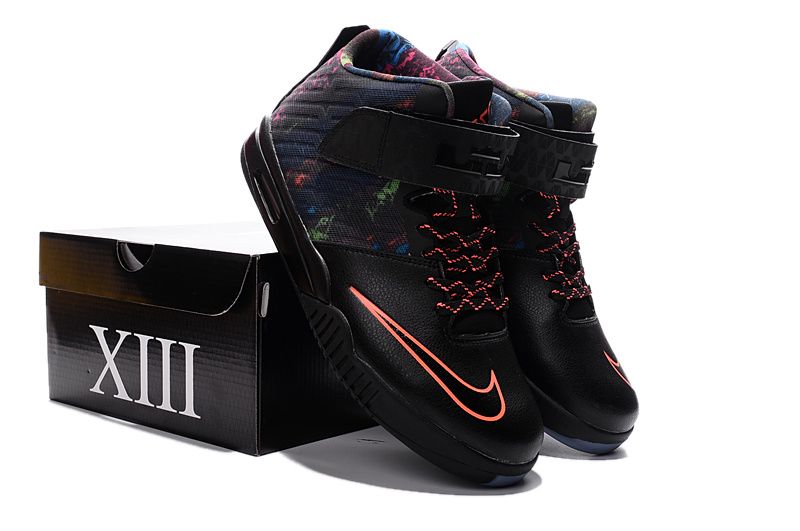 New Nike LeBron 13 Black Colorful Shoes With Strap