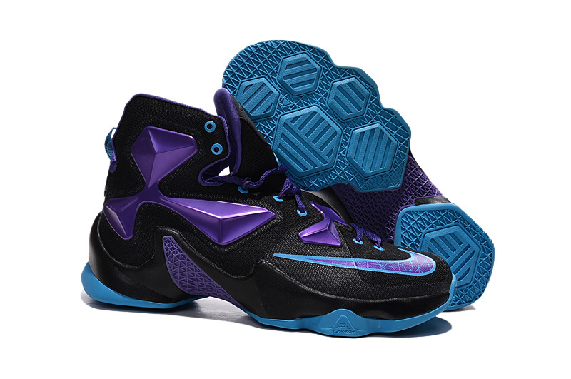 New Nike Lebron 13 Black Purple Blue Shoes - Click Image to Close