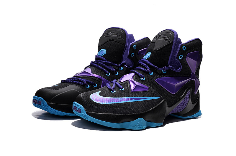 New Nike Lebron 13 Black Purple Blue Shoes - Click Image to Close