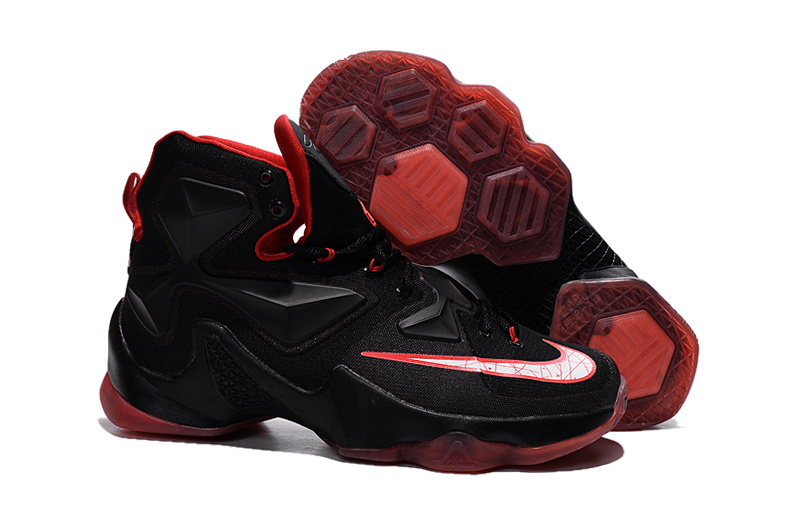 New Nike Lebron 13 Black Red Shoes - Click Image to Close