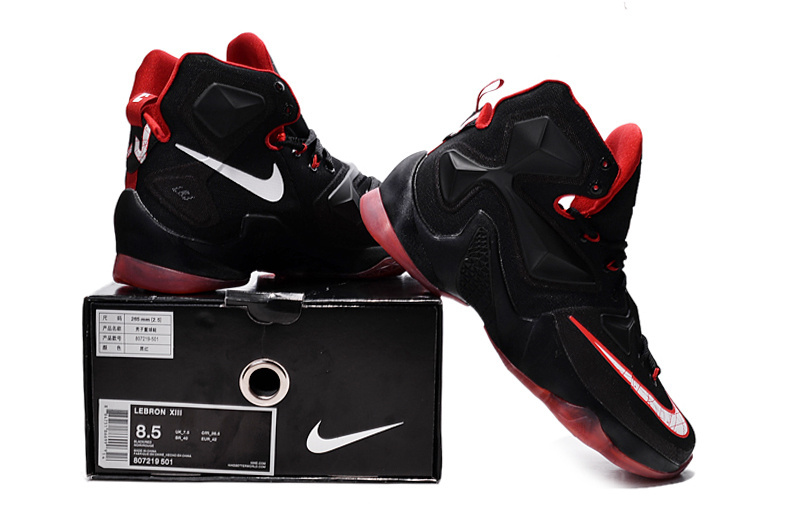 New Nike Lebron 13 Black Red Shoes - Click Image to Close