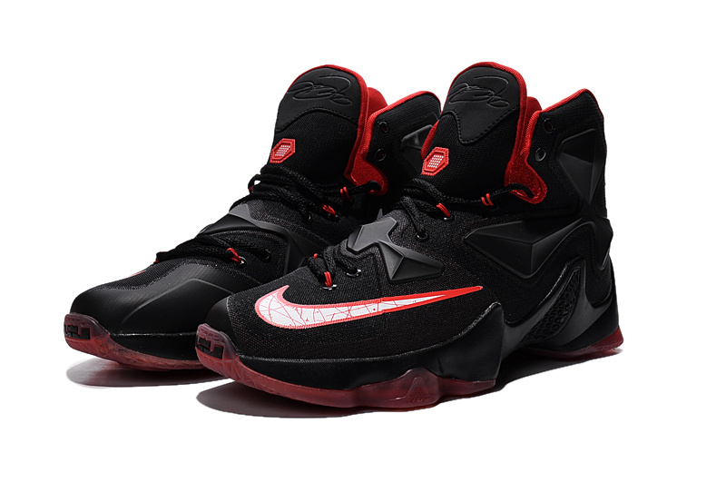 New Nike Lebron 13 Black Red Shoes - Click Image to Close