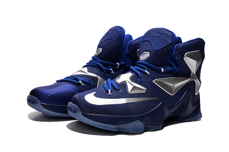 New Nike Lebron 13 Blue Silver Shoes