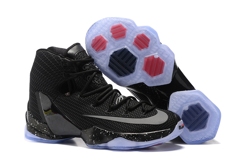 New Nike Lebron 13 Elite All Black Silver Shoes - Click Image to Close