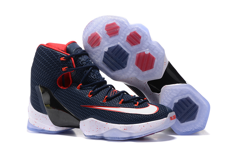 New Nike Lebron 13 Elite Deep Blue Red Shoes - Click Image to Close