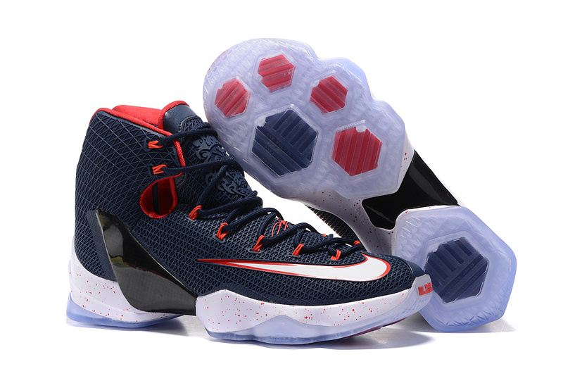 New Nike Lebron 13 Elite Deep Blue Red Shoes