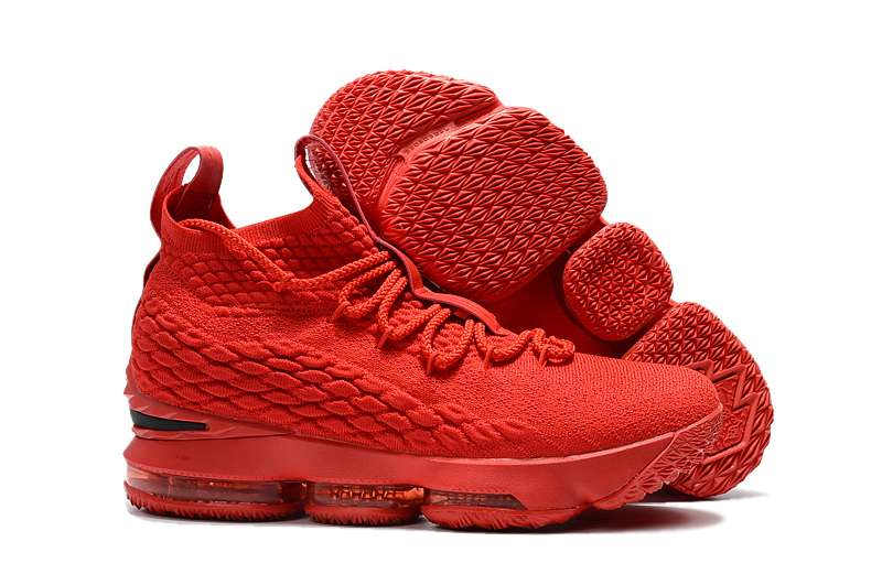 New Nike Lebron 15 Red Buckeye Shoes - Click Image to Close