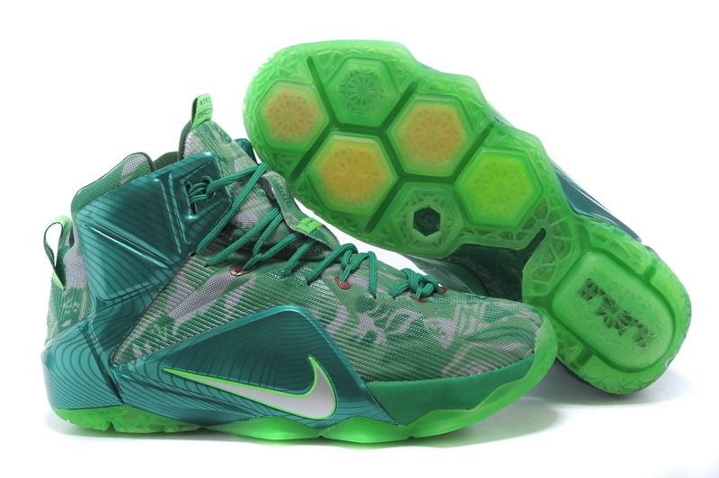 nike lebron x12 green basketball shoes