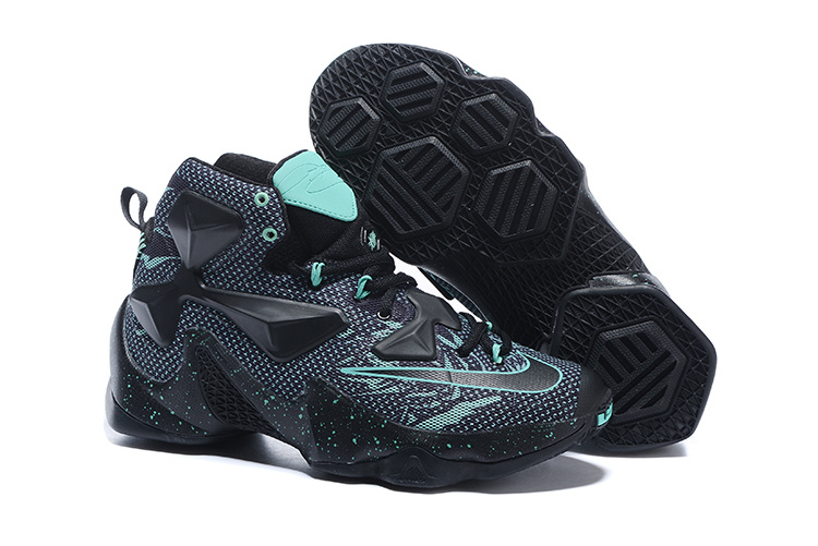 New Nike Lebron James 13 Black Green Shoes - Click Image to Close