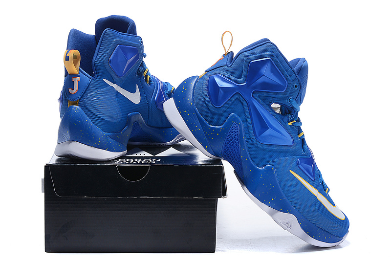 New Nike Lebron James 13 Blue White Shoes - Click Image to Close