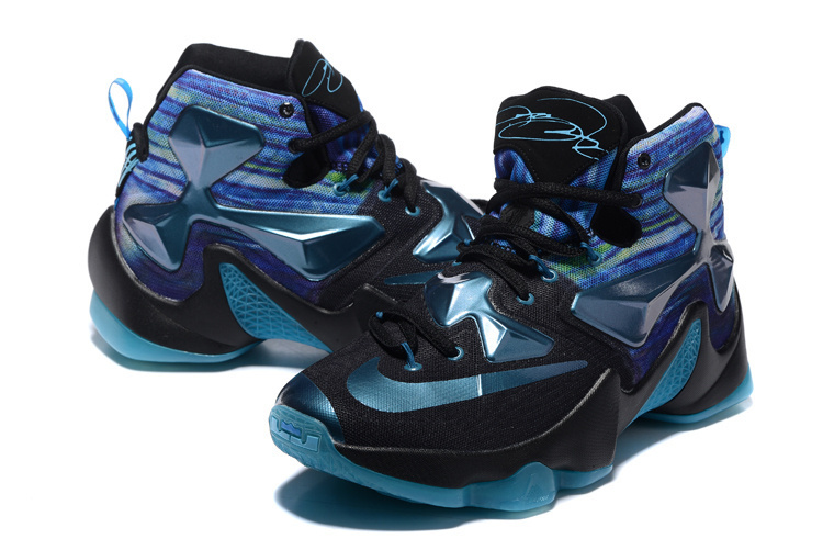 New Nike Lebron James 13 Laker Blue Black Shoes