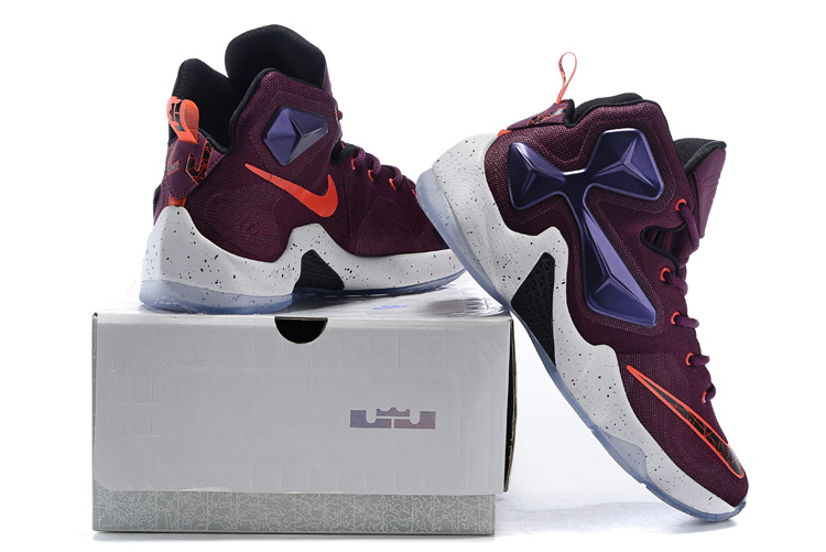 New Nike Lebron James 13 Purple Blue White Shoes - Click Image to Close