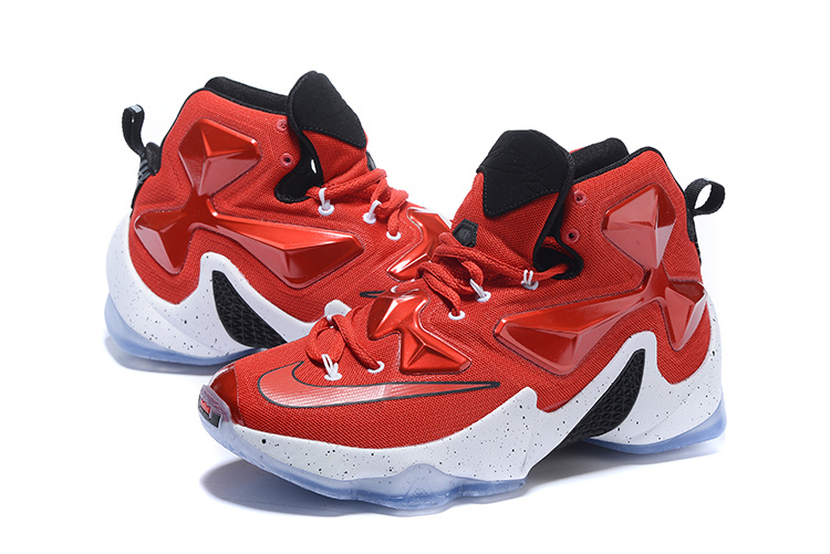 New Nike Lebron James 13 Red White Shoes - Click Image to Close