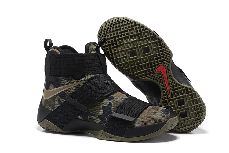 New Nike Lebron Soldier 10 Army Black Basketball Shoes