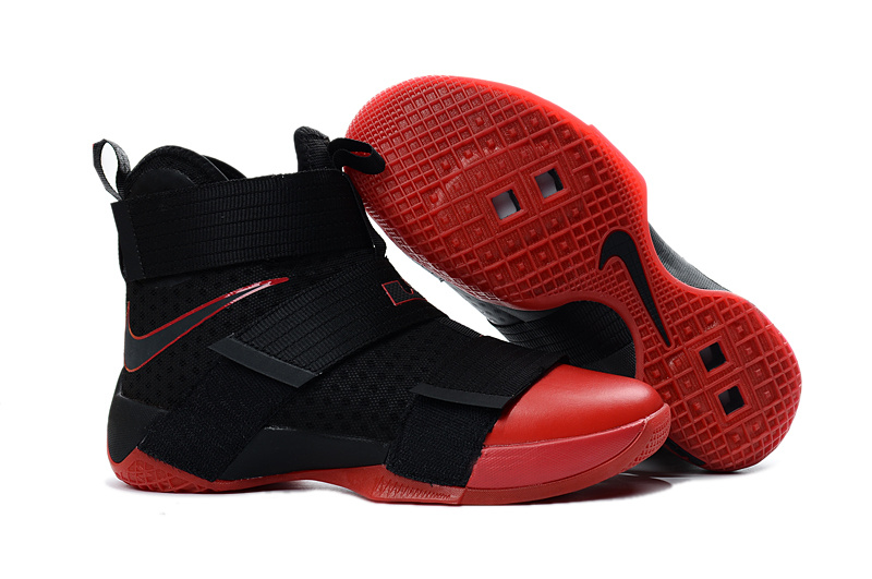 New Nike Lebron Soldier 10 Black Red Shoes