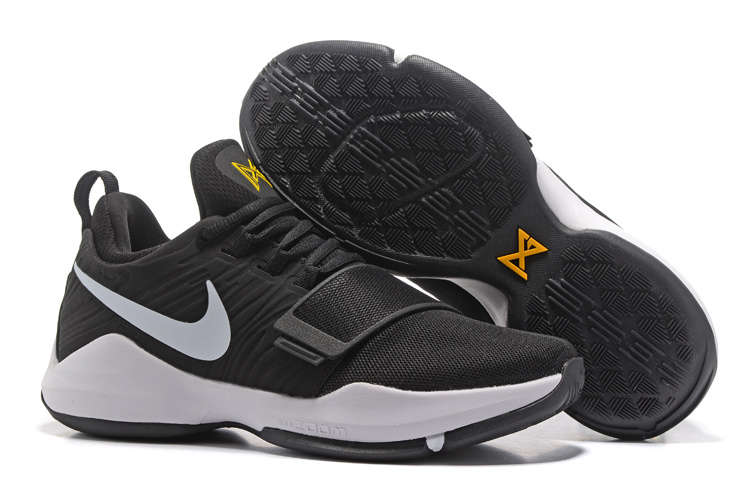 New Nike PG 1 Black White Yellow - Click Image to Close