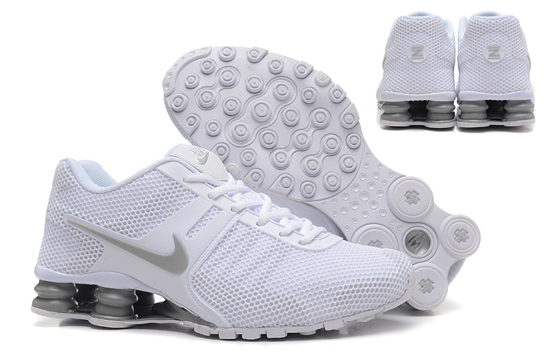 New Nike Shox Current All White Shoes