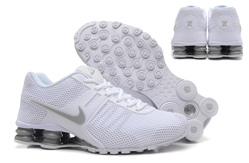 New Nike Shox Current All White Shoes - Click Image to Close