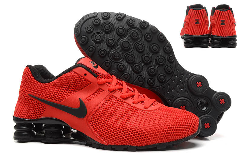 New Nike Shox Current Red Black Shoes