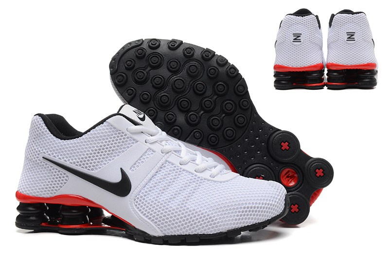 New Nike Shox Current White Black Red Shoes