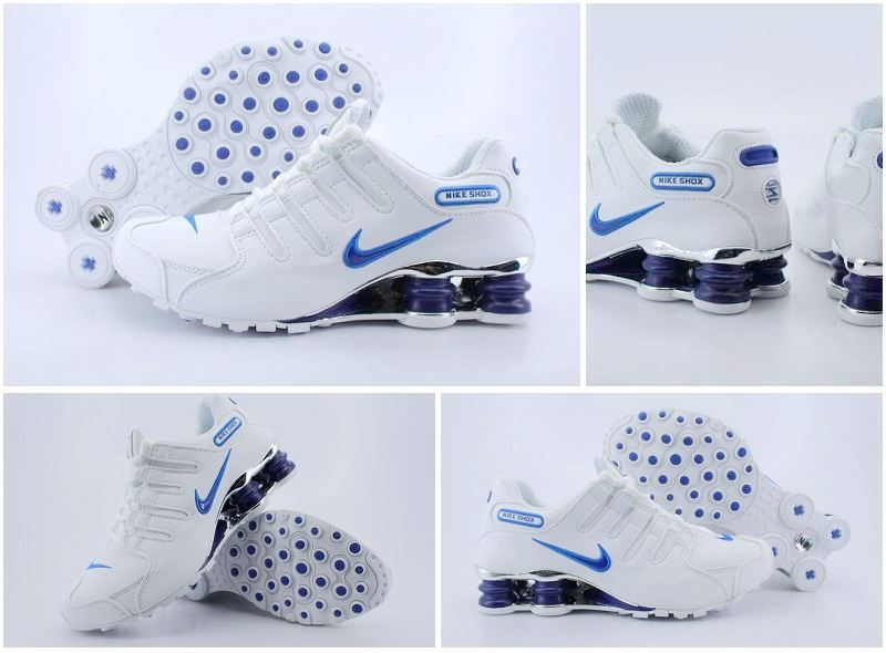New Nike Shox NZ White Royal Blue Shoes