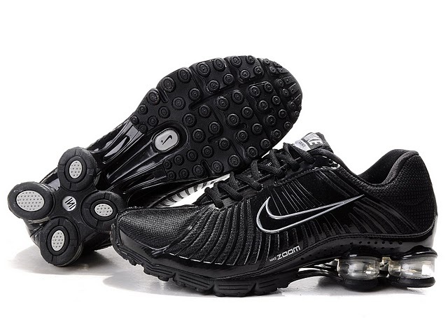 New Nike Shox R4 All Black Shoes For Women